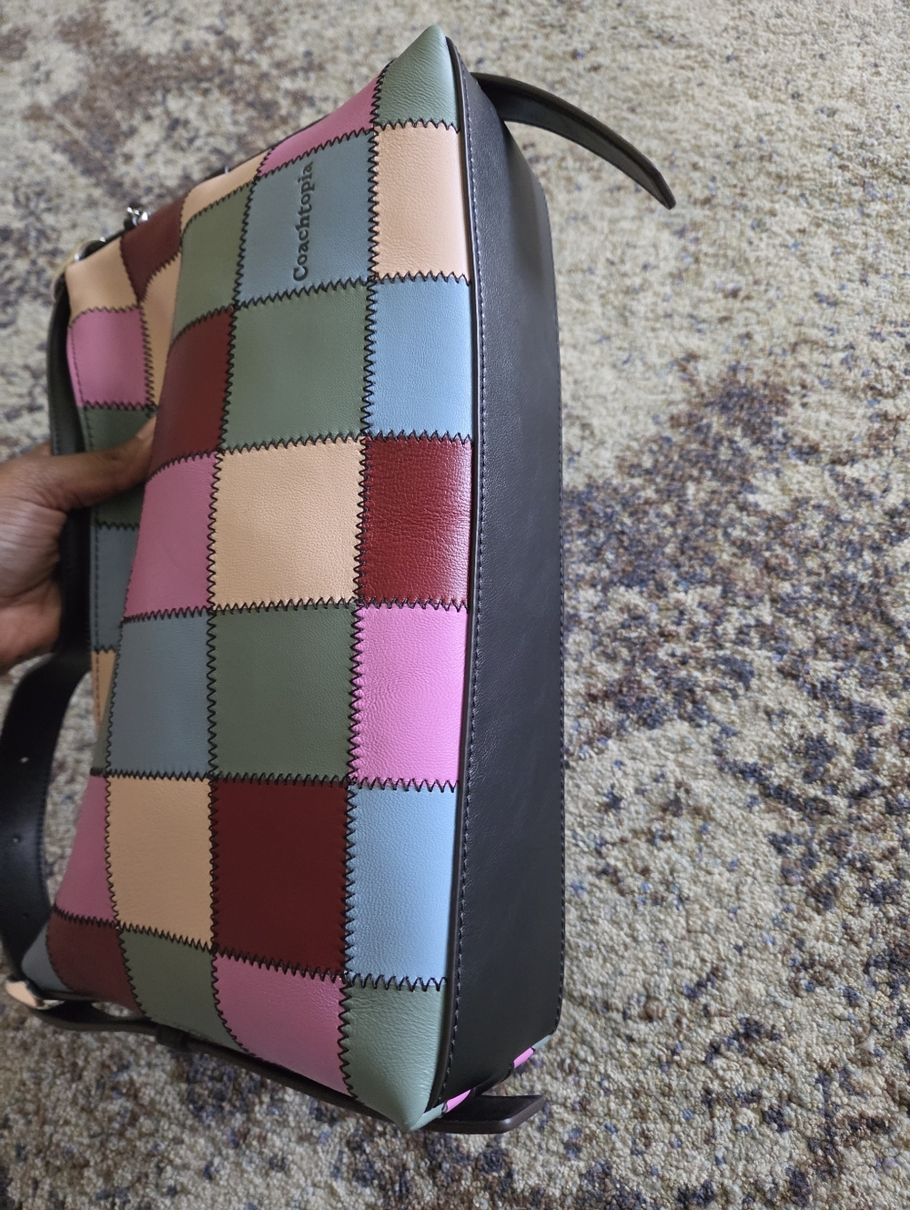 Coachtopia Multicolor Alter Ego Patchwork Leather Shoulder Bag - Picture 8 of 16